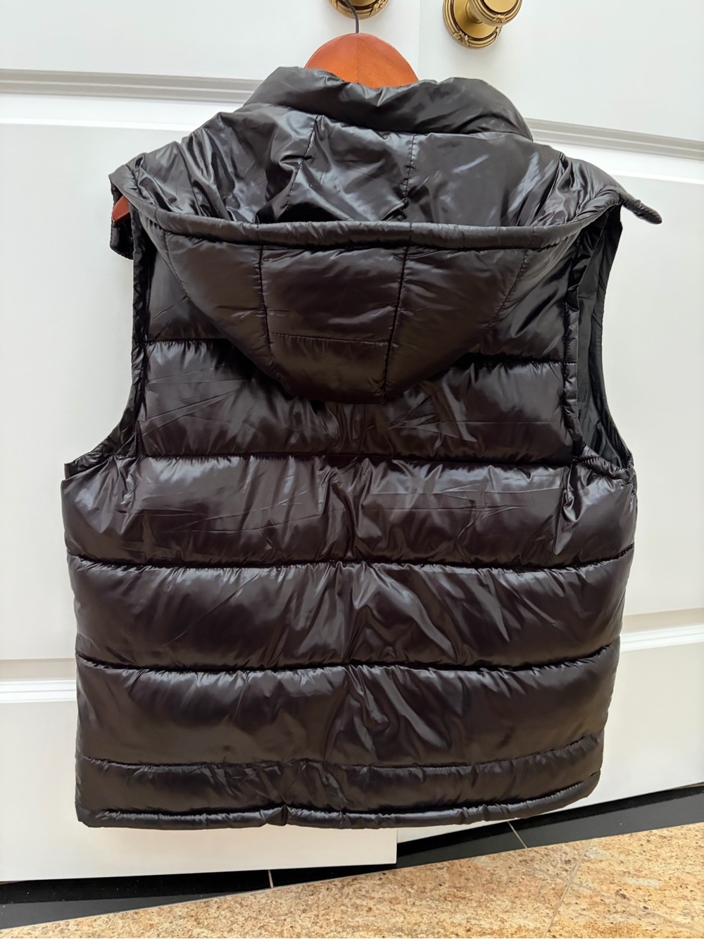 Moncler Men's Black Shiny Quilted Down Vest - Picture 5 of 7